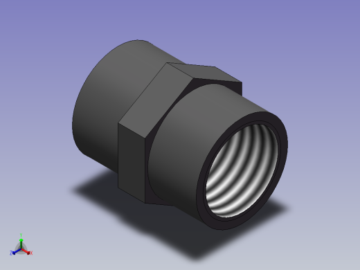 COUPLING_DN20_PN10_U-PVC正等轴测缩略图