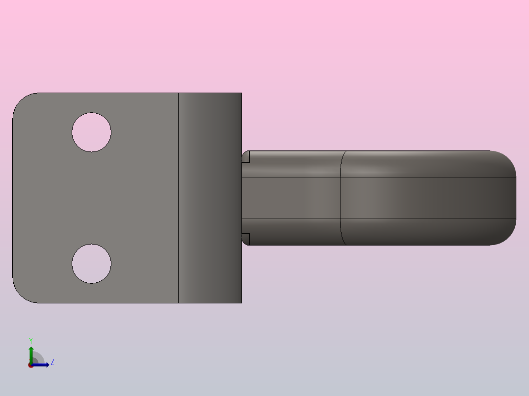 平板拖车左视图