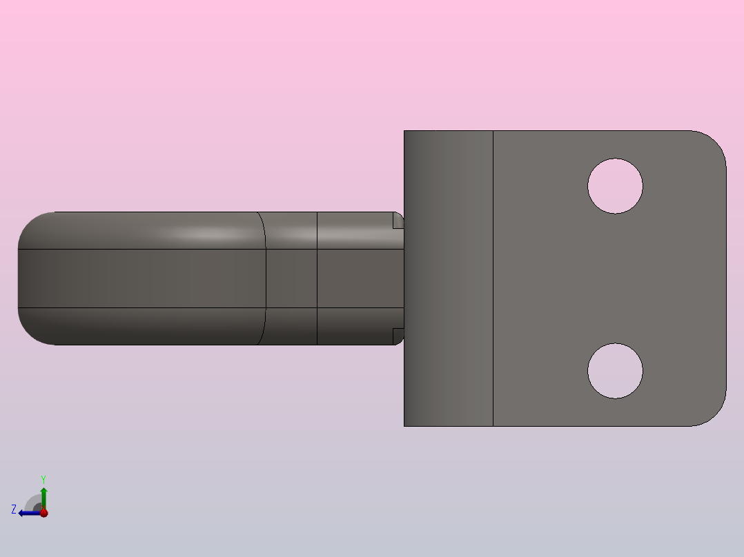 平板拖车右视图