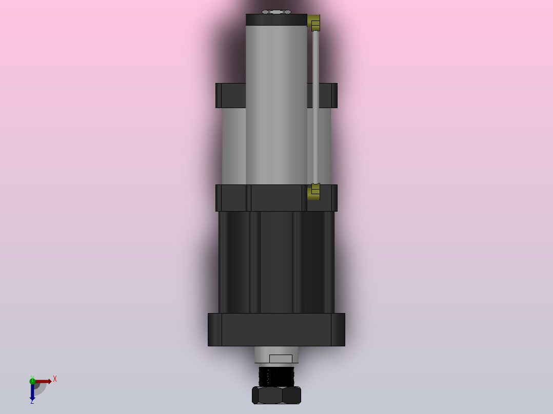 MPT-30T系列标准型[MPT-150-50-5-30T-M1-S1-0°]可调型气压增压缸俯视图
