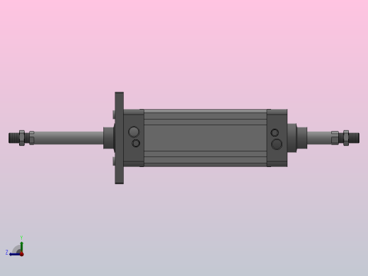 SED双轴复动型气缸SED 100×175-S右视缩略图