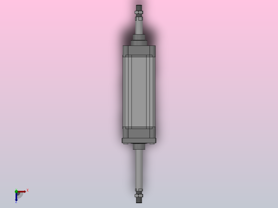SED双轴复动型气缸SED 100×175-S俯视图