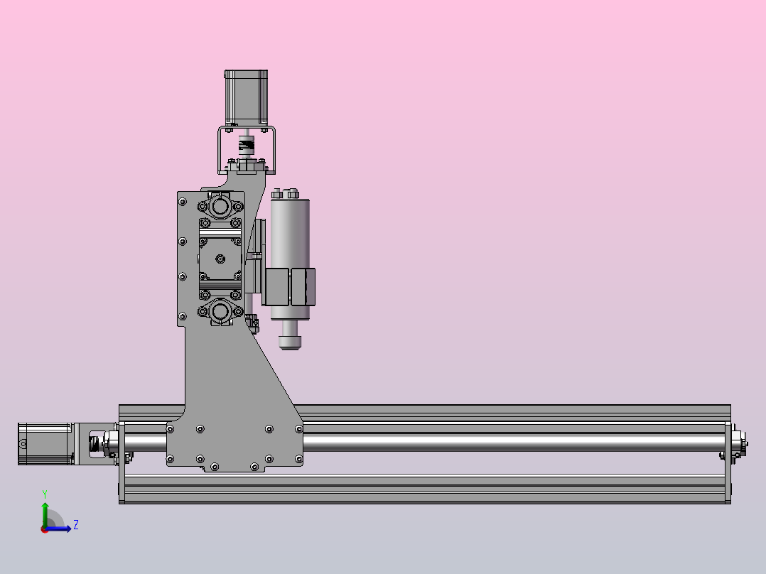 cnc-雕刻机左视图