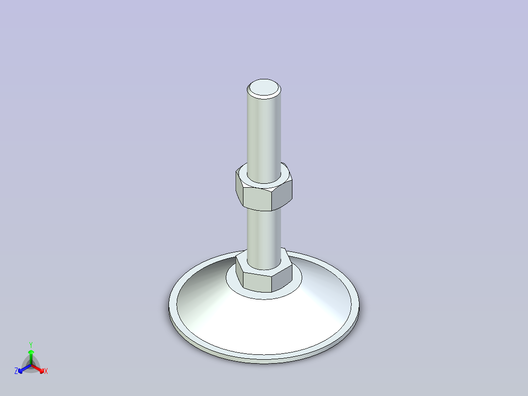 脚轮脚杯3D  WAH01-D90-M16-L100.x_t主视图