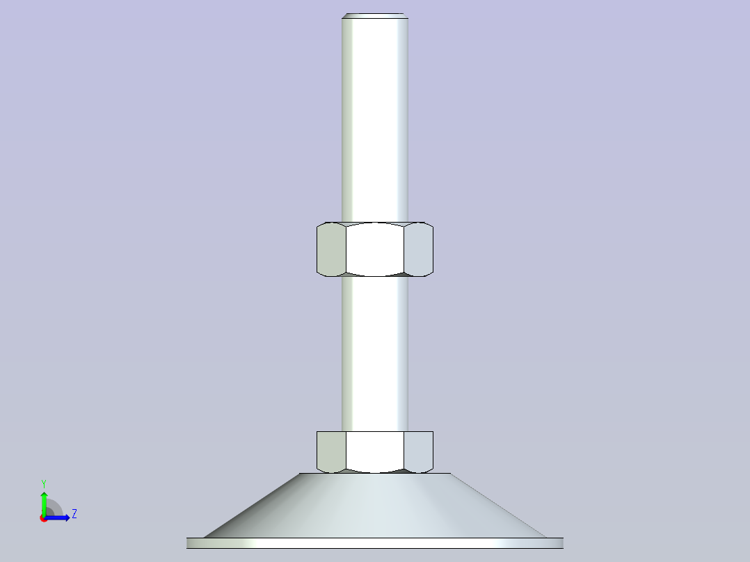 脚轮脚杯3D  WAH01-D90-M16-L100.x_t左视图