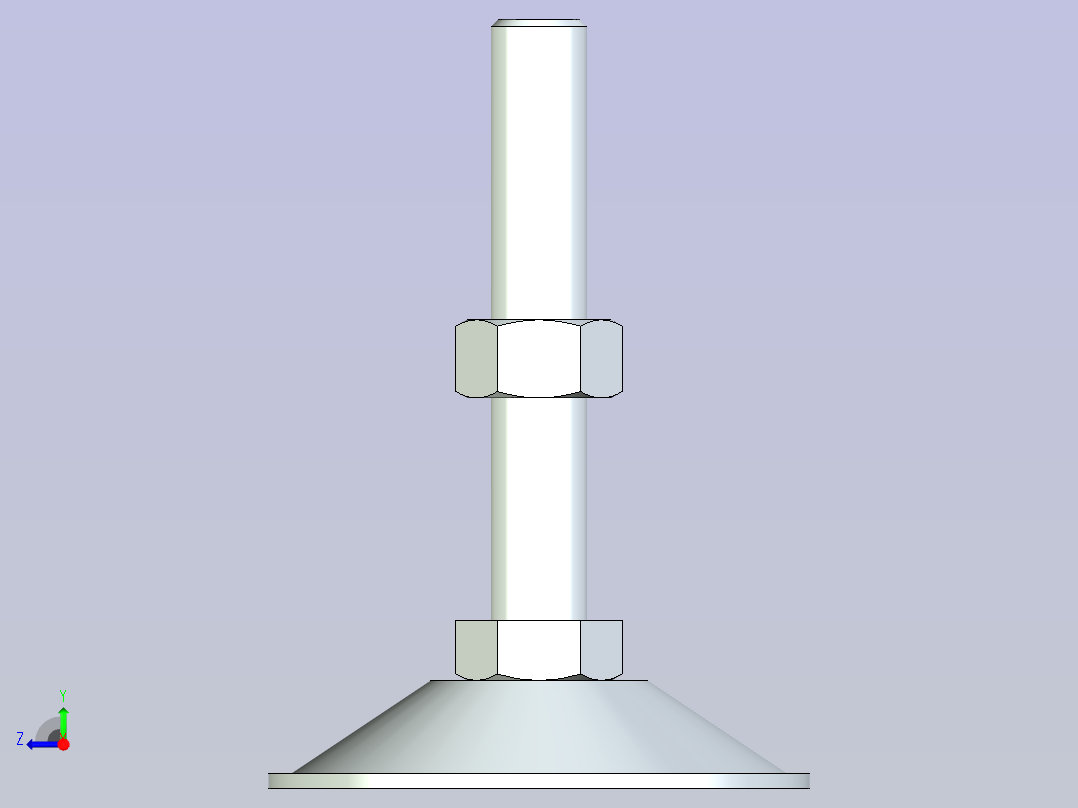 脚轮脚杯3D  WAH01-D90-M16-L100.x_t右视图