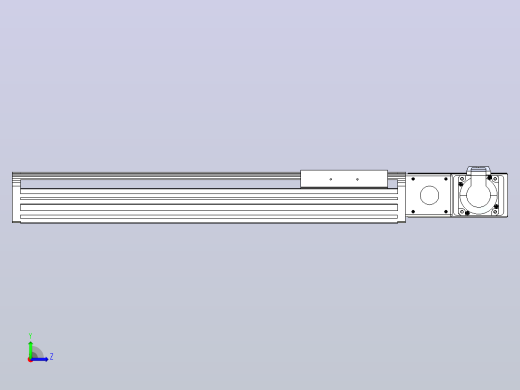 皮带直线轴半封闭可选导轨TPA-HNB-140D-120-L350-MR-C-P40-N3左视缩略图
