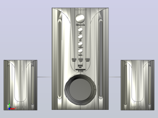 扬声器 3D模型前视缩略图