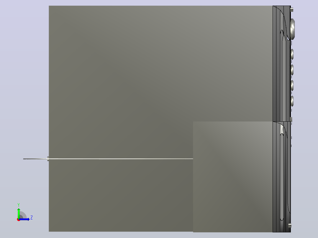 扬声器 3D模型左视图