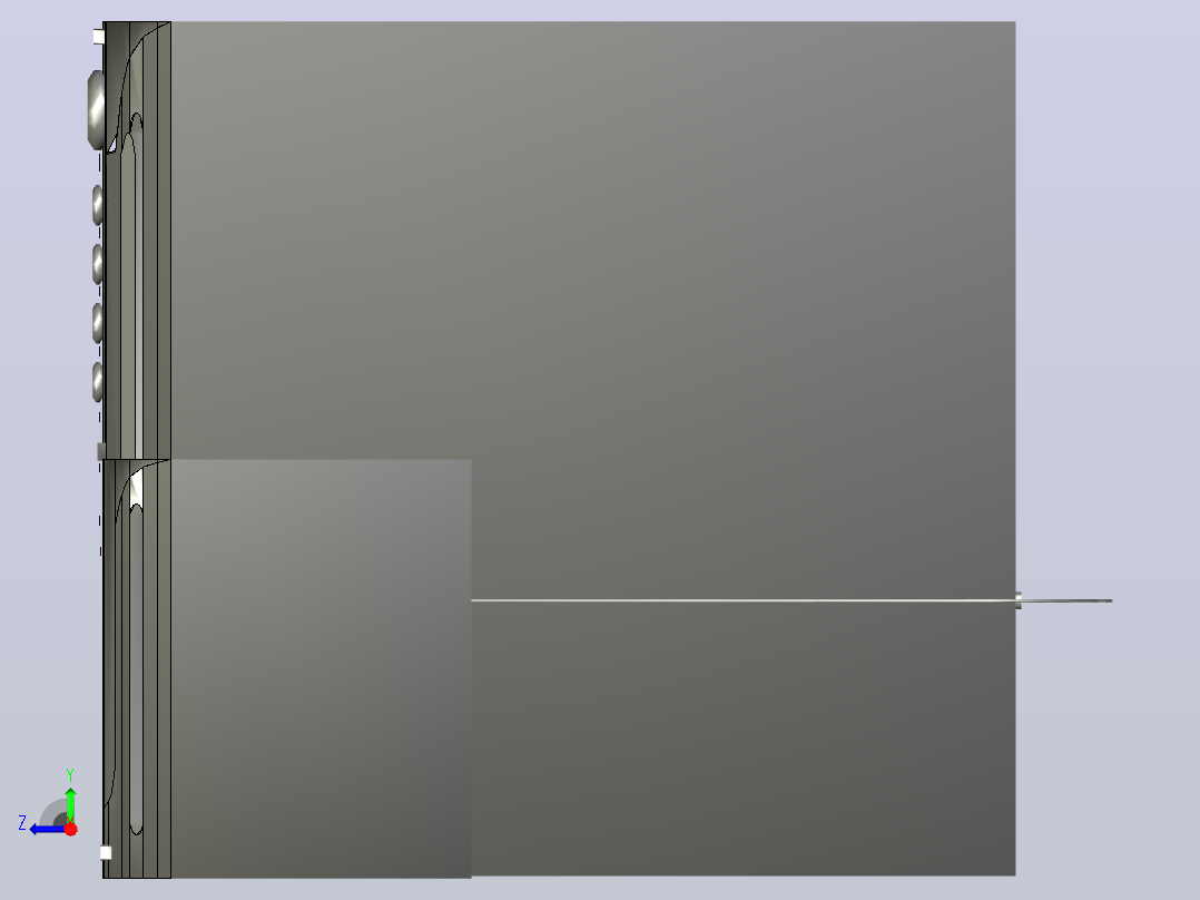 扬声器 3D模型右视图