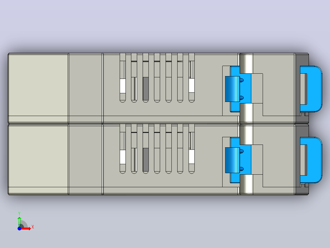 NRT28-32 2P熔断器-底座三维模型202011前视图