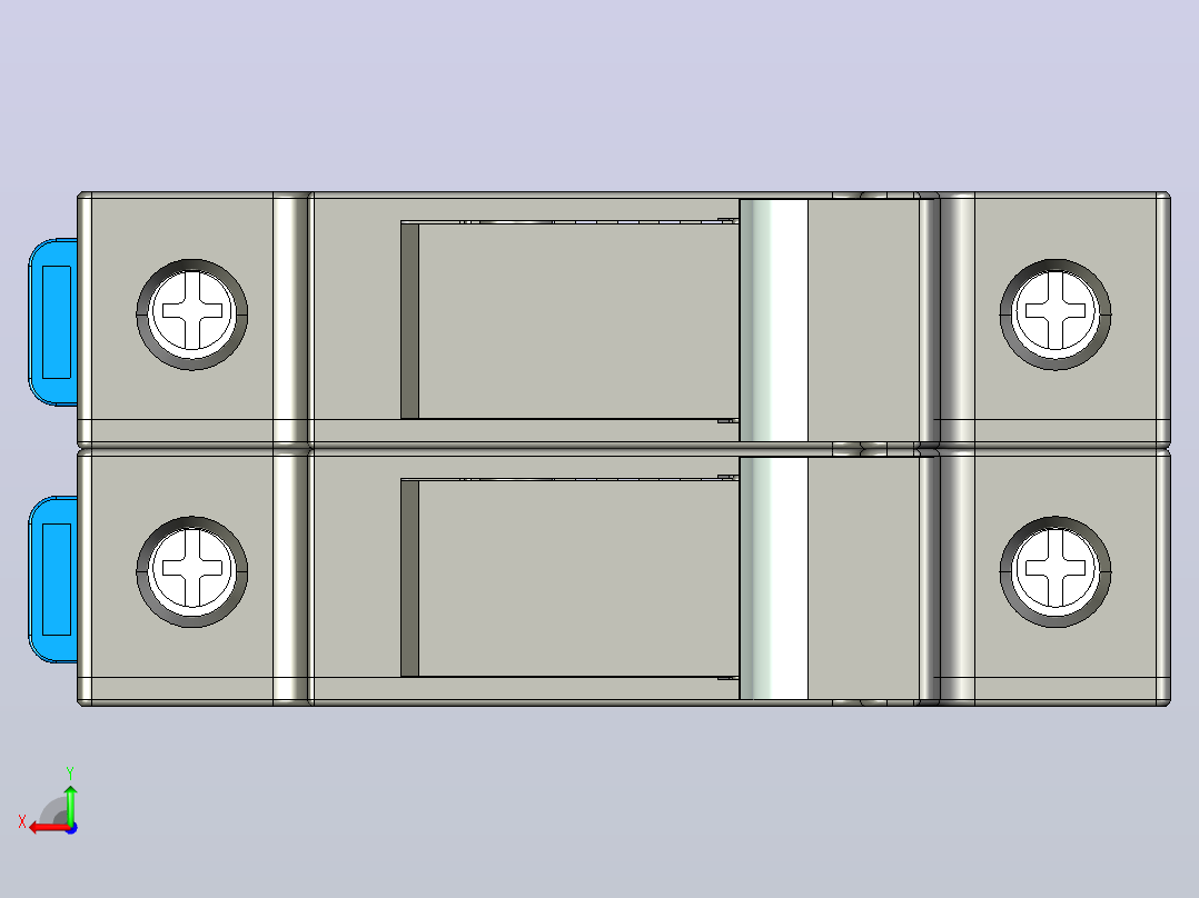 NRT28-32 2P熔断器-底座三维模型202011后视图