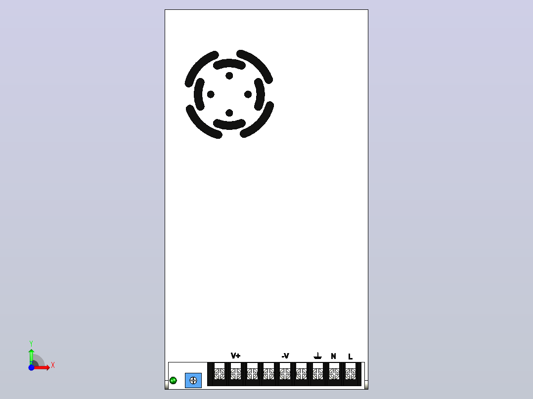 电源48V DC 10A前视图