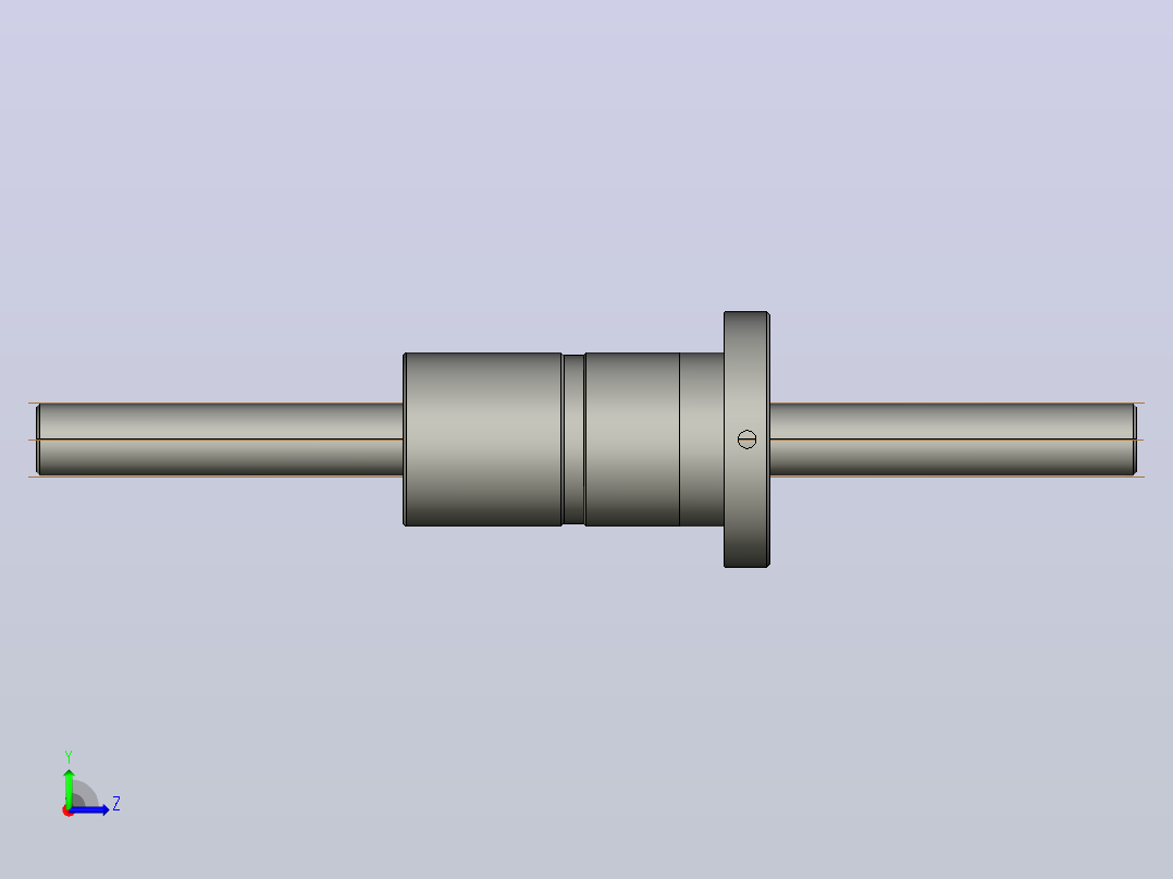 CMFZD2508-3.5滚珠丝杆3D模型左视图