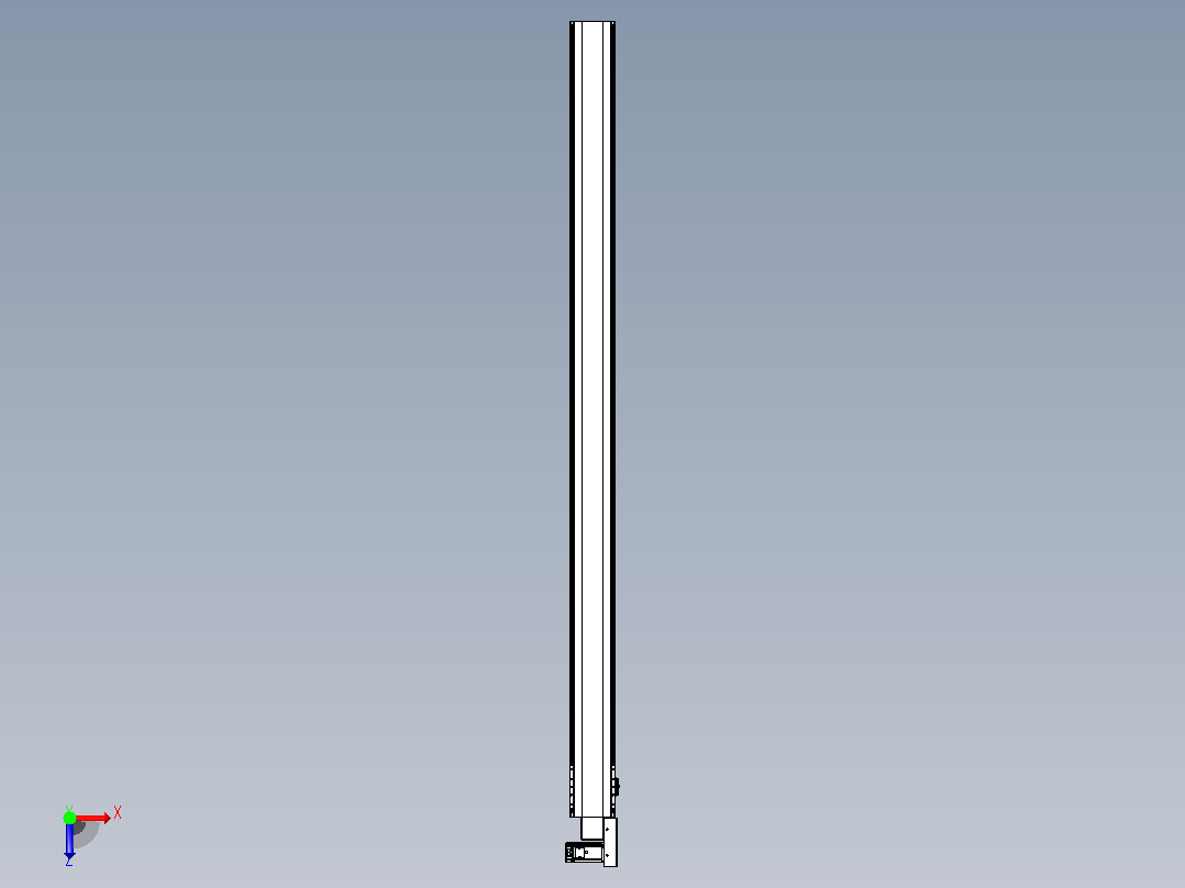 皮带直线轴半封闭可选导轨TPA-HNB-140D-120-L2200-MR-C-P40-N3俯视图