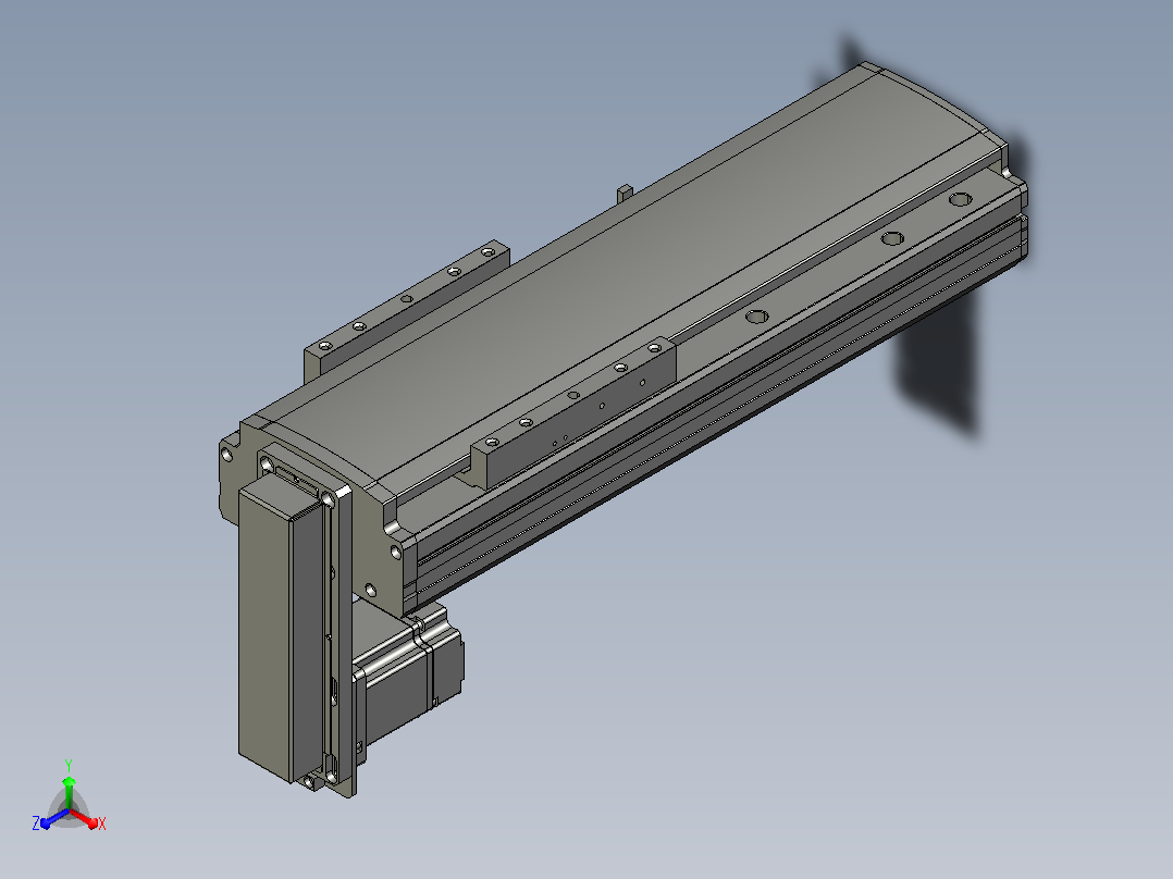 MT136BS.L#.200.BM.P40.C3直线模组 最大负载85KG 最大推力700N 400W电机后侧安装 MT136BS规格主视图