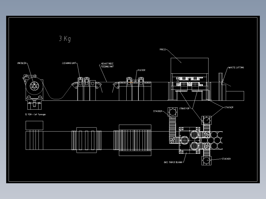 日用液化气罐生产线图纸cad图CAD设计图