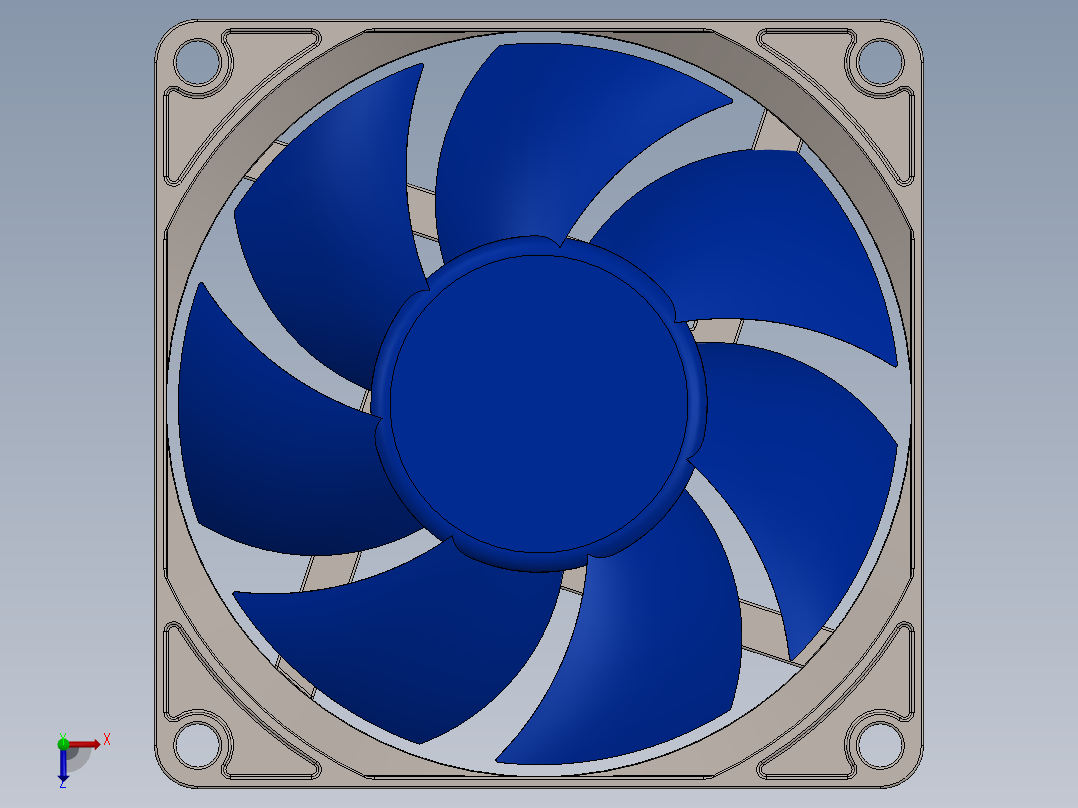 处理器风扇俯视图