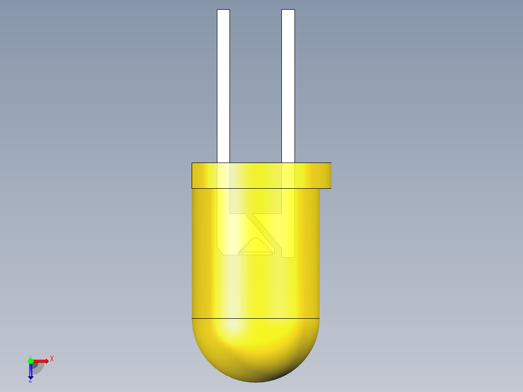 LED_Round_Yellow_D5.0mm俯视图