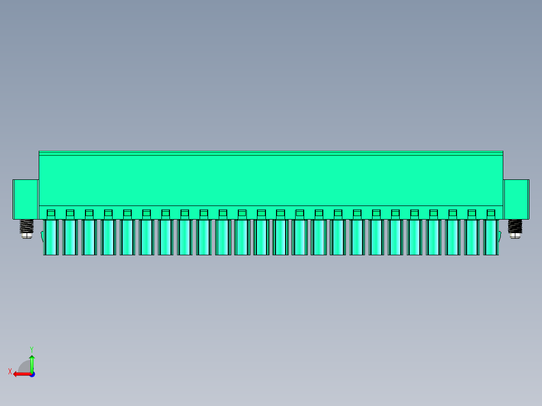 DEGSON 15EDG（公头） 3.5mm 螺钉锁紧，插拔式接线端子 FullPack-15EDGKAM-3.5-24P-14-00AH后视图