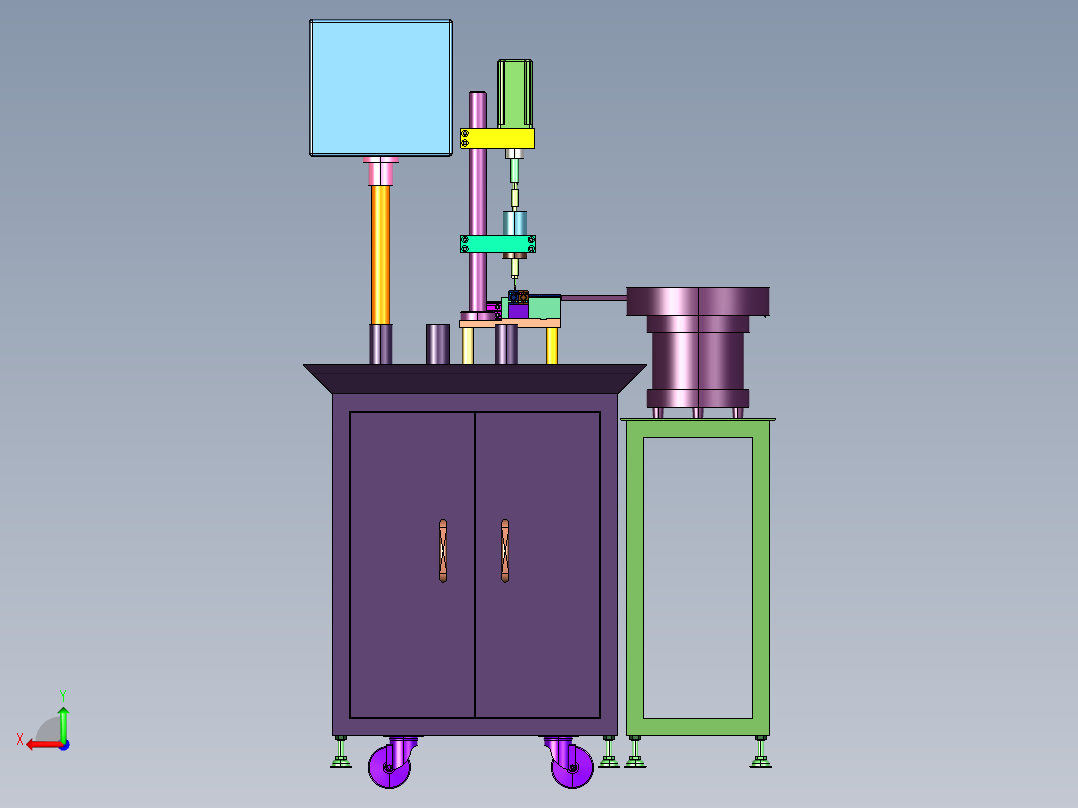 方形螺母快速倒角机后视图