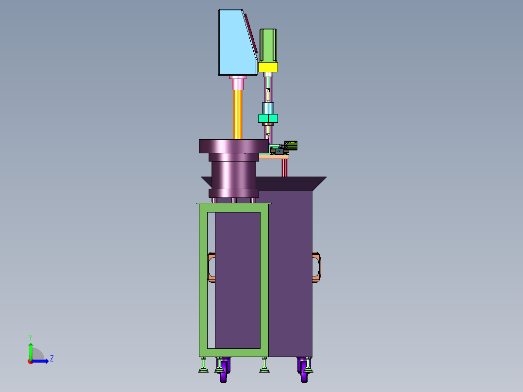 方形螺母快速倒角机左视图