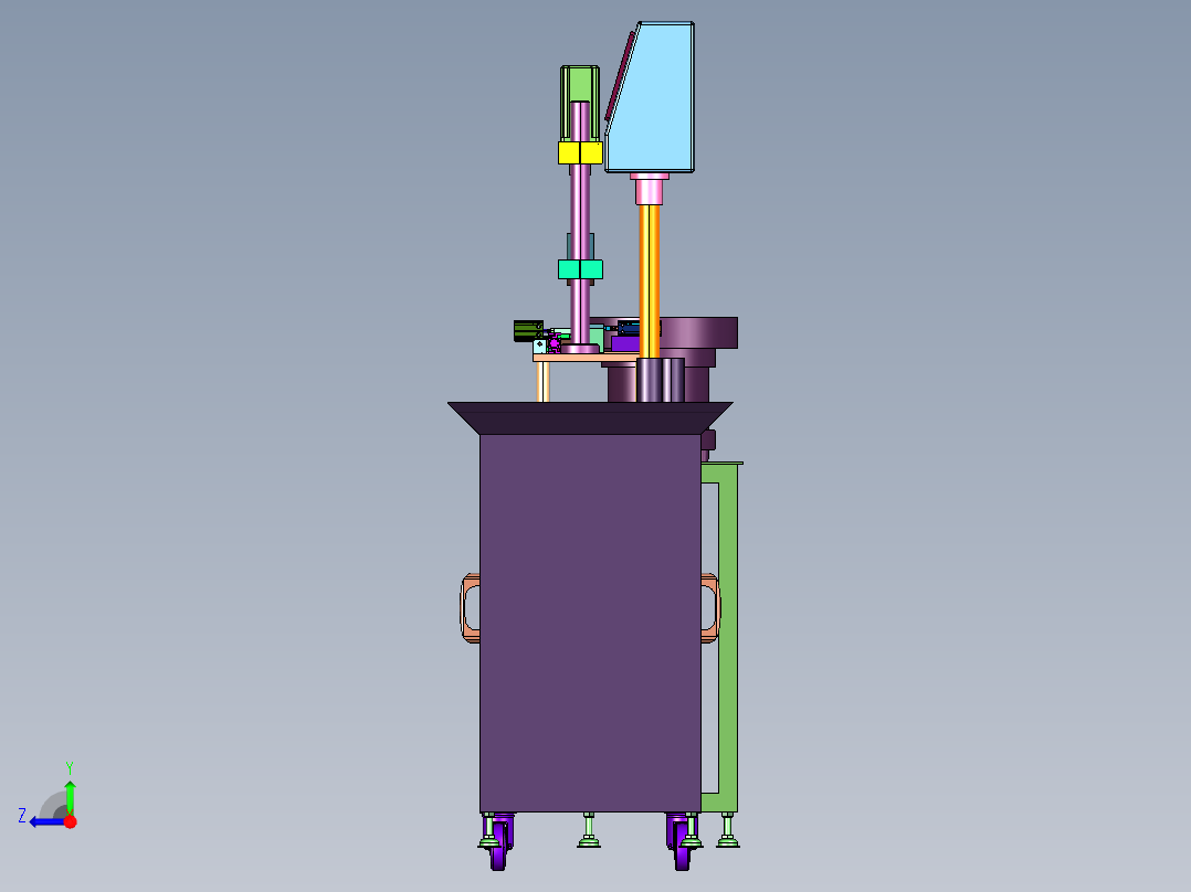 方形螺母快速倒角机右视图