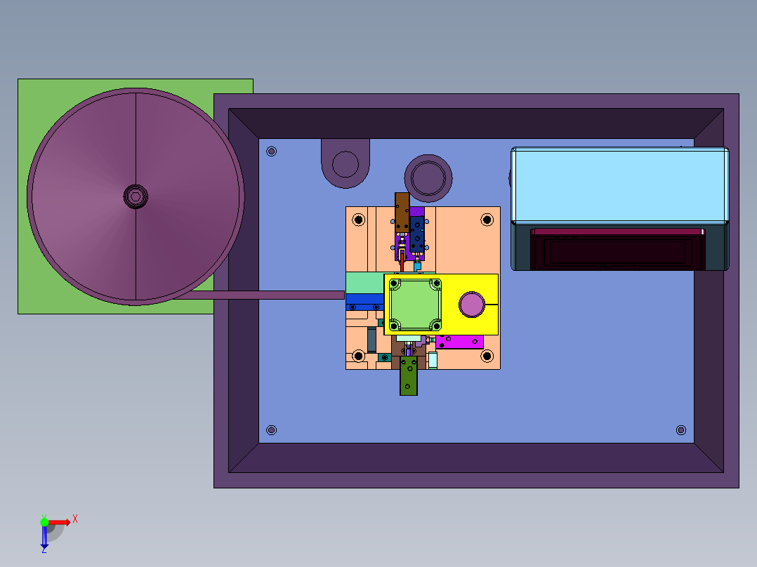 方形螺母快速倒角机俯视图