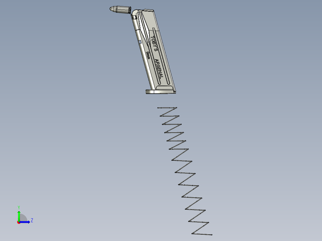 SS M17 弹匣左视图