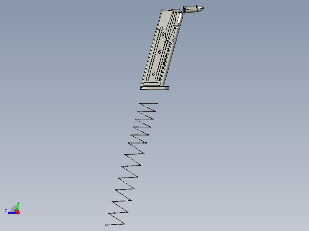 SS M17 弹匣右视图