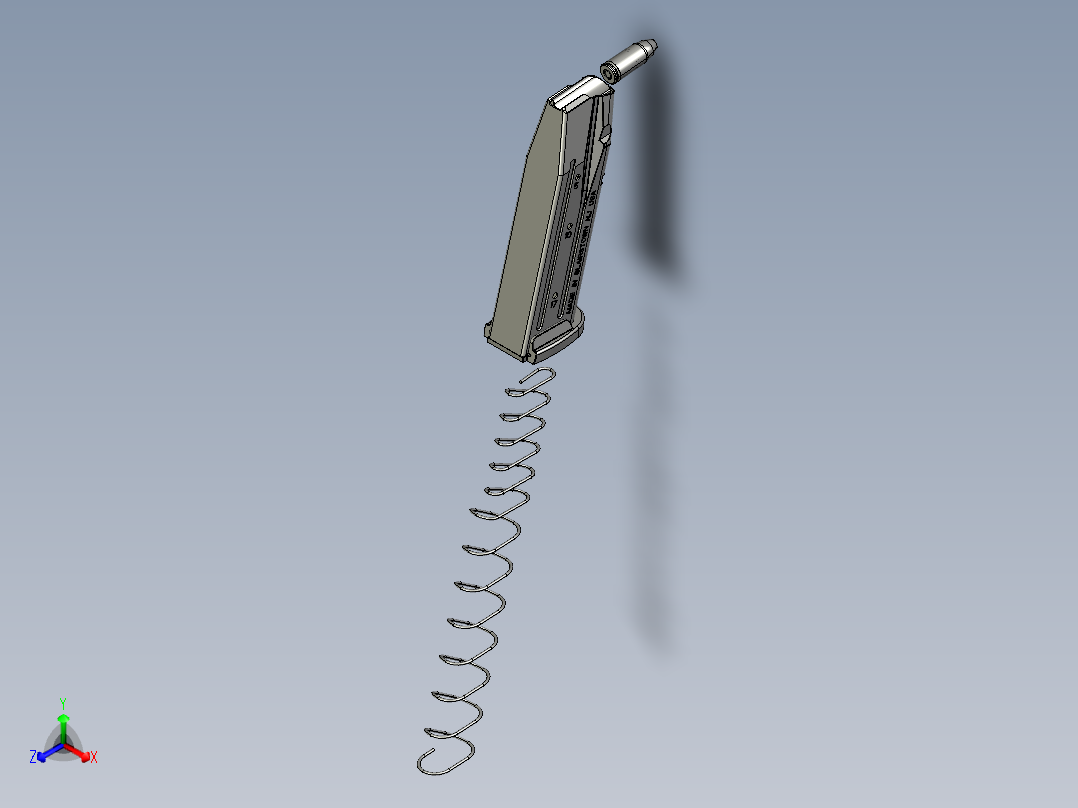 SS M17 弹匣正等轴测图