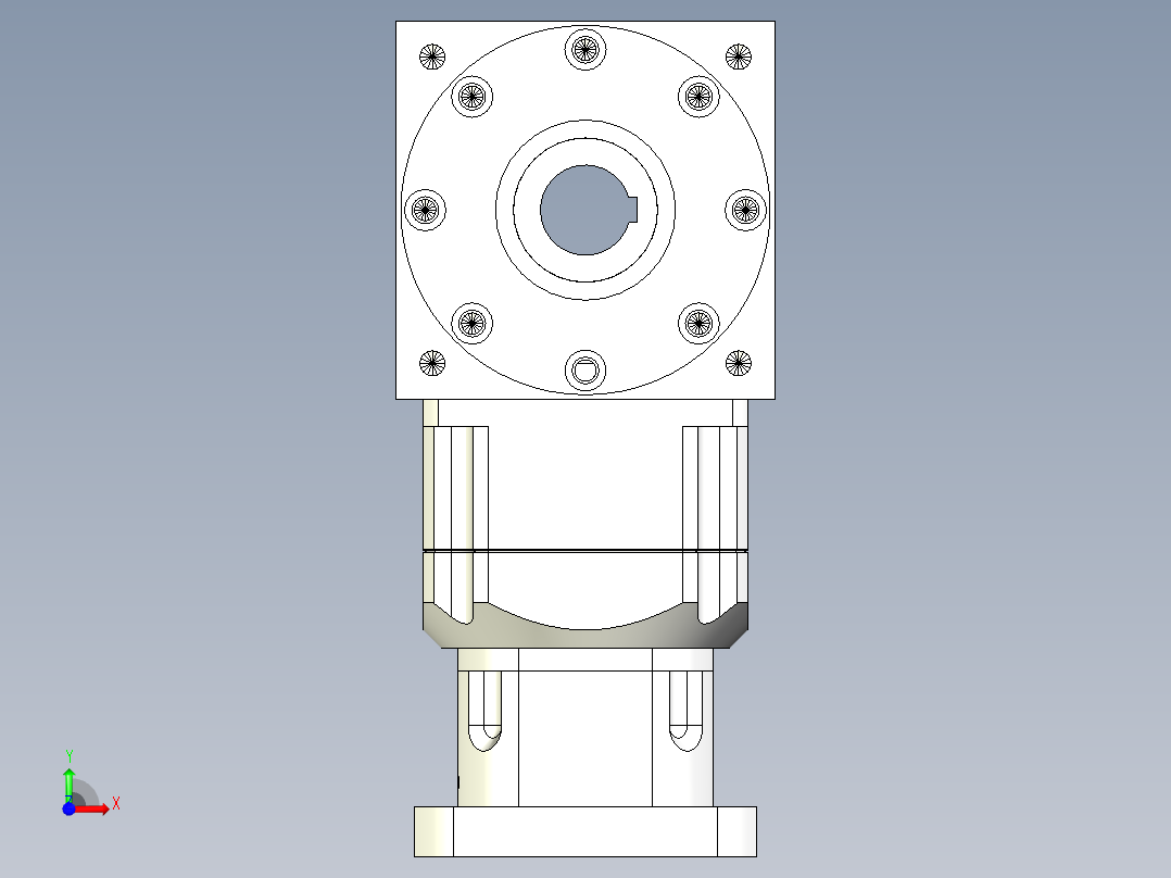 换向器50PW210双孔 PGH180T-L2 38-180-215-M12前视图