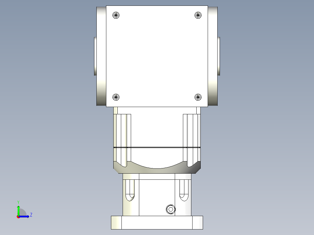 换向器50PW210双孔 PGH180T-L2 38-180-215-M12左视图