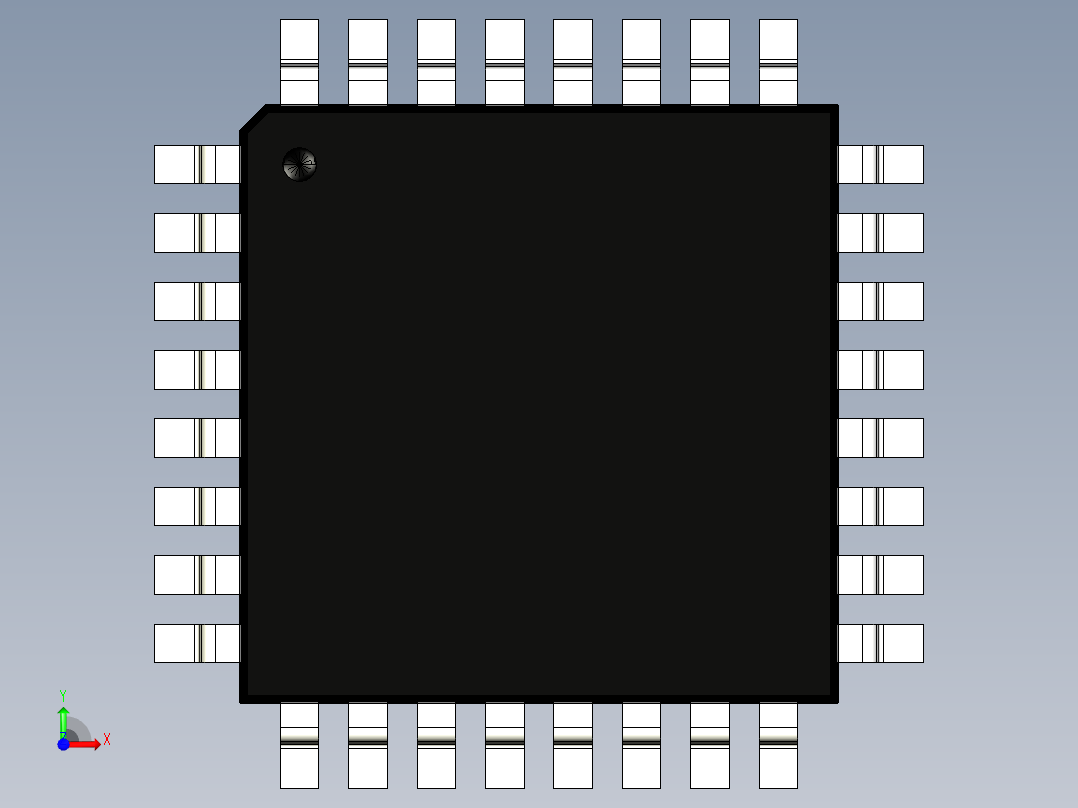集成电路封装TQFP 32前视图