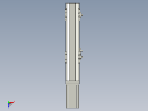 直线模组LHA6-S200-M-200W(16丝杆)设计图纸俯视缩略图