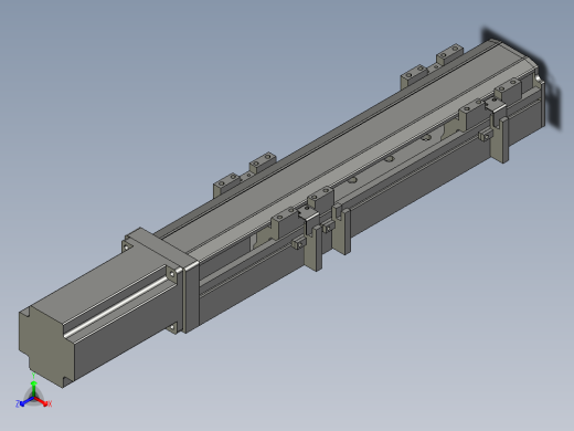 直线模组LHA6-S200-M-200W(16丝杆)设计图纸正等轴测缩略图