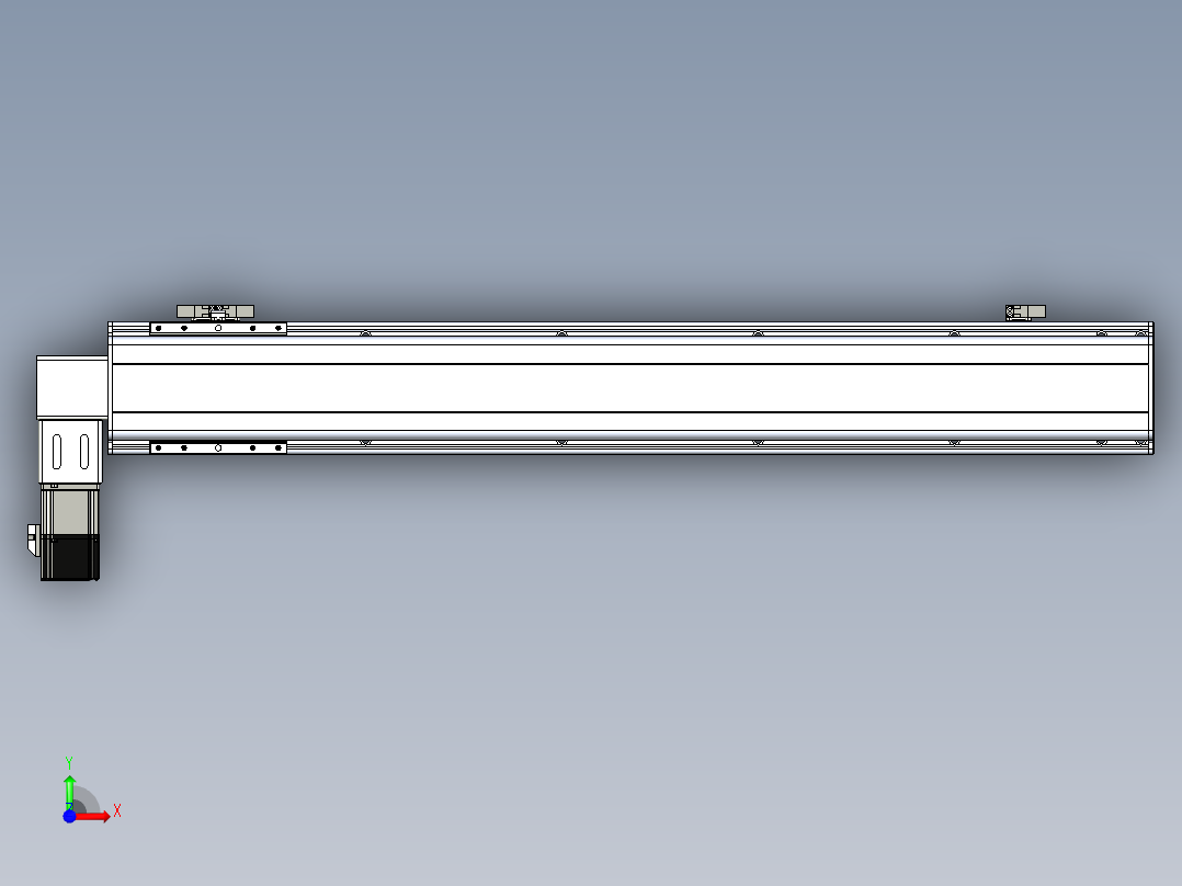 同步带滑台-半封闭B13-L90-S800-L-P40-D3前视图