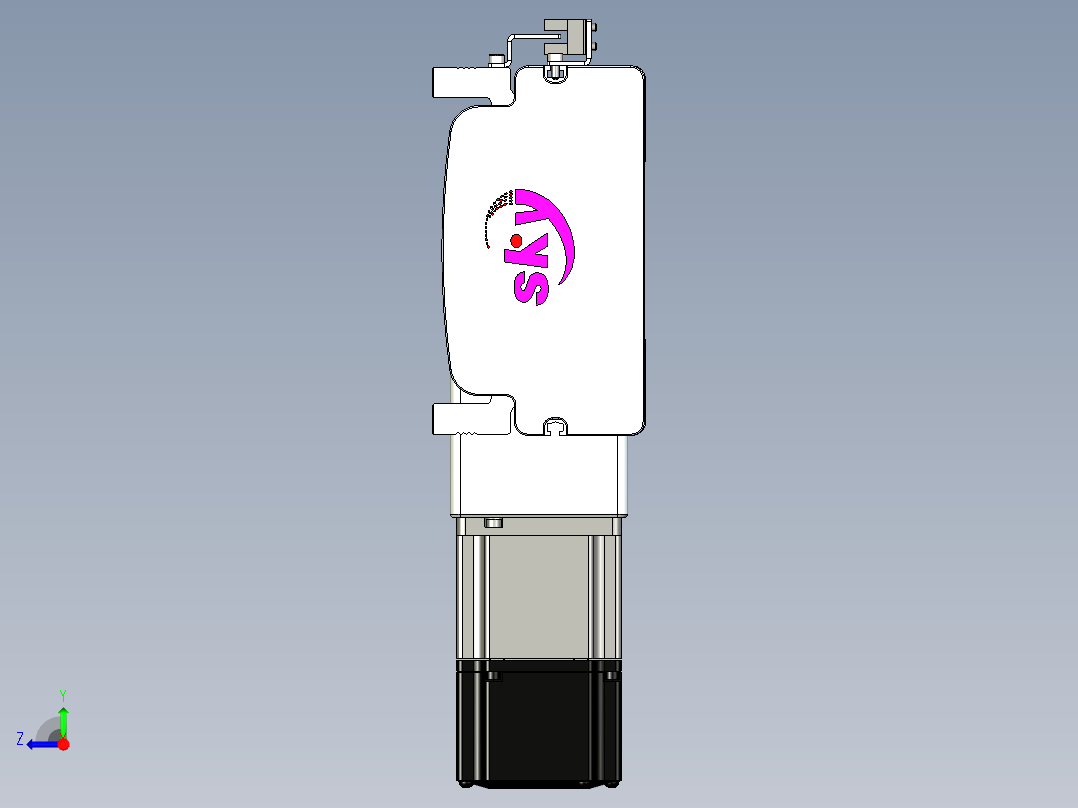 同步带滑台-半封闭B13-L90-S800-L-P40-D3右视图