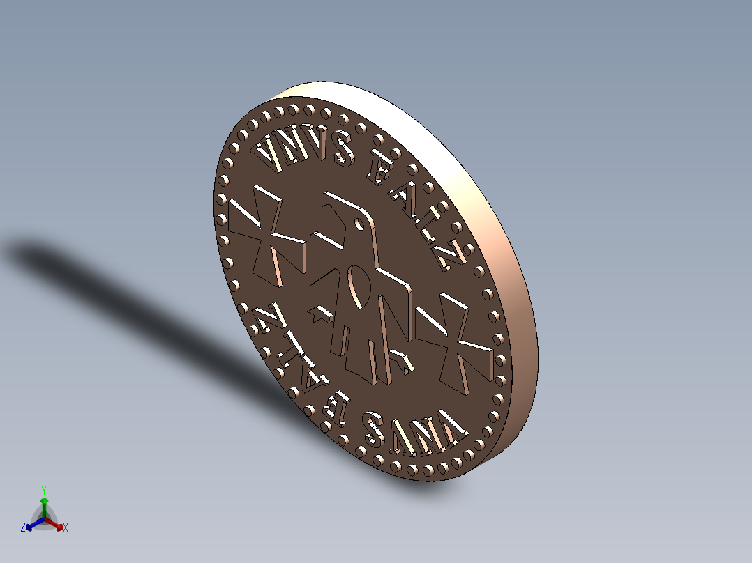 传统古钱币正等轴测图