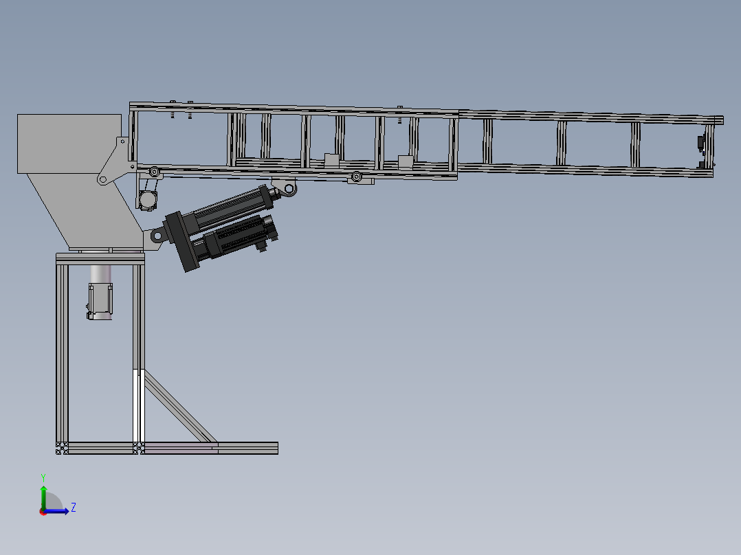 舷梯三维图左视图