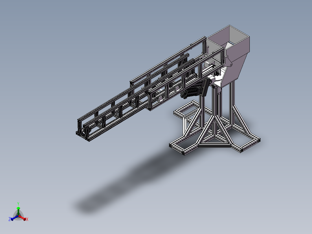 舷梯三维图正等轴测图