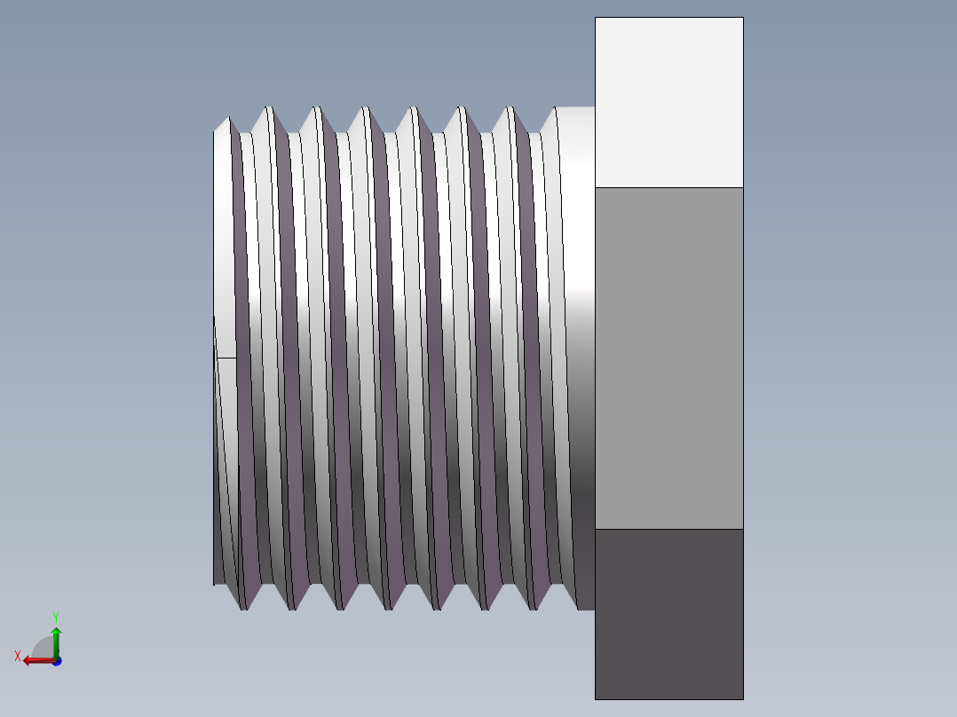 转接头-内外丝异径 DN15-DN10后视图