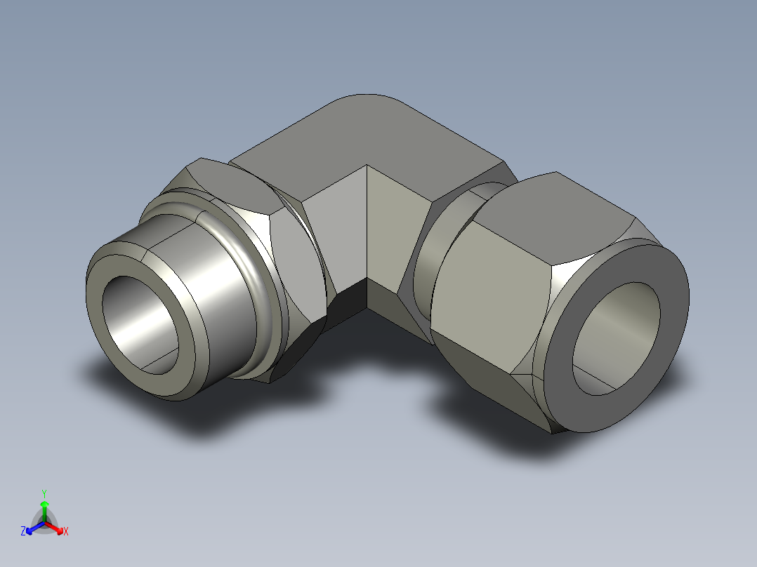 卡套式工业通用硬管接头12_c5bu-s主视图