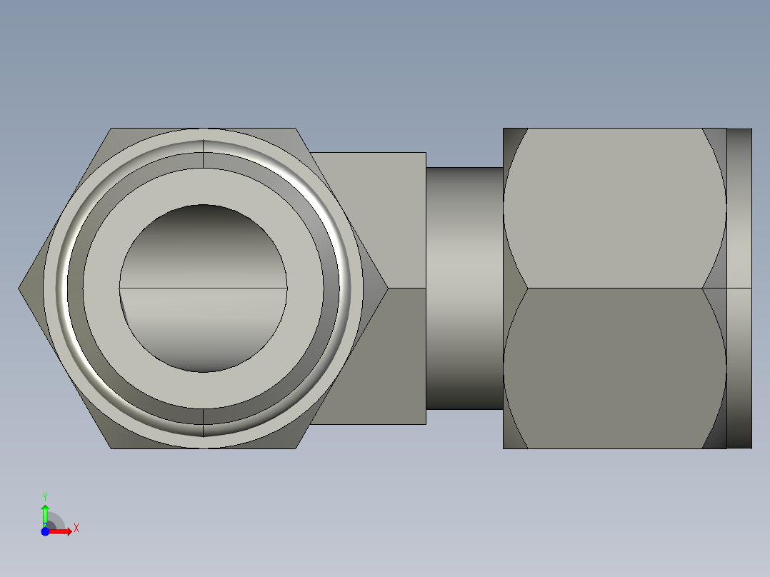 卡套式工业通用硬管接头12_c5bu-s前视图