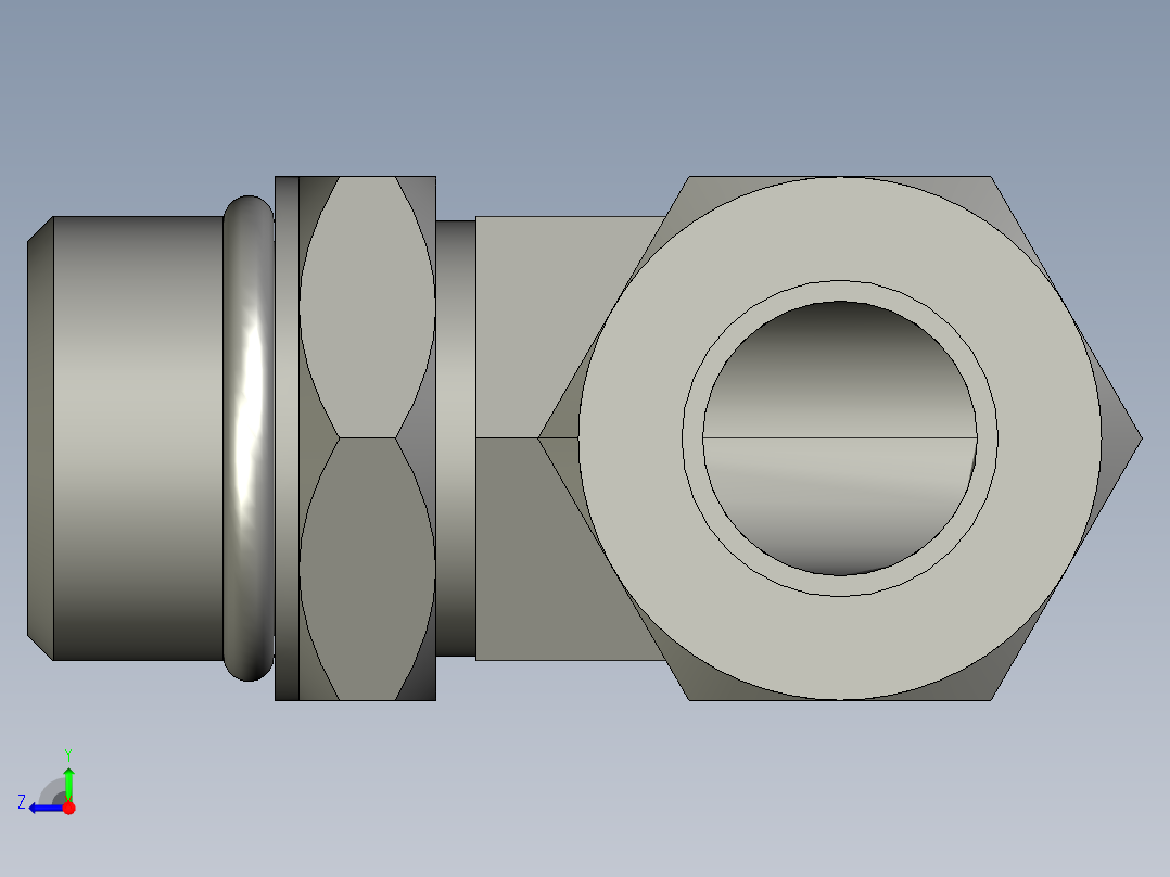 卡套式工业通用硬管接头12_c5bu-s右视图