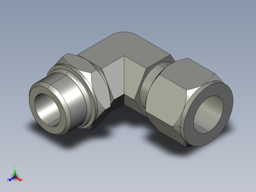 卡套式工业通用硬管接头12_c5bu-s正等轴测缩略图