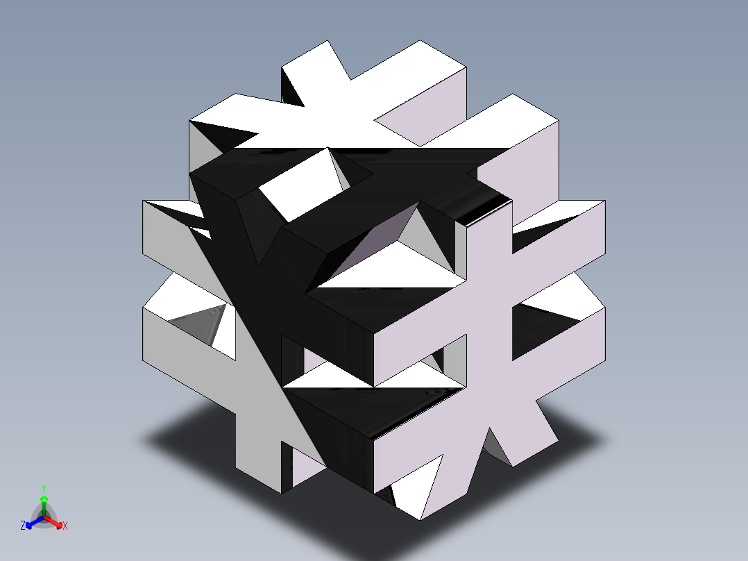 立方钱正等轴测图