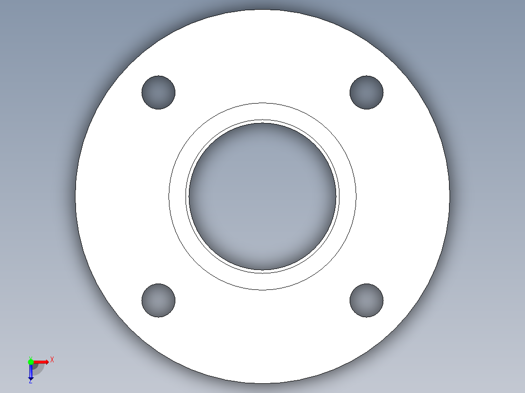 聚氯乙烯配件23-Sch80_Flange One-Piece_SOC_851-025_2.5in俯视图