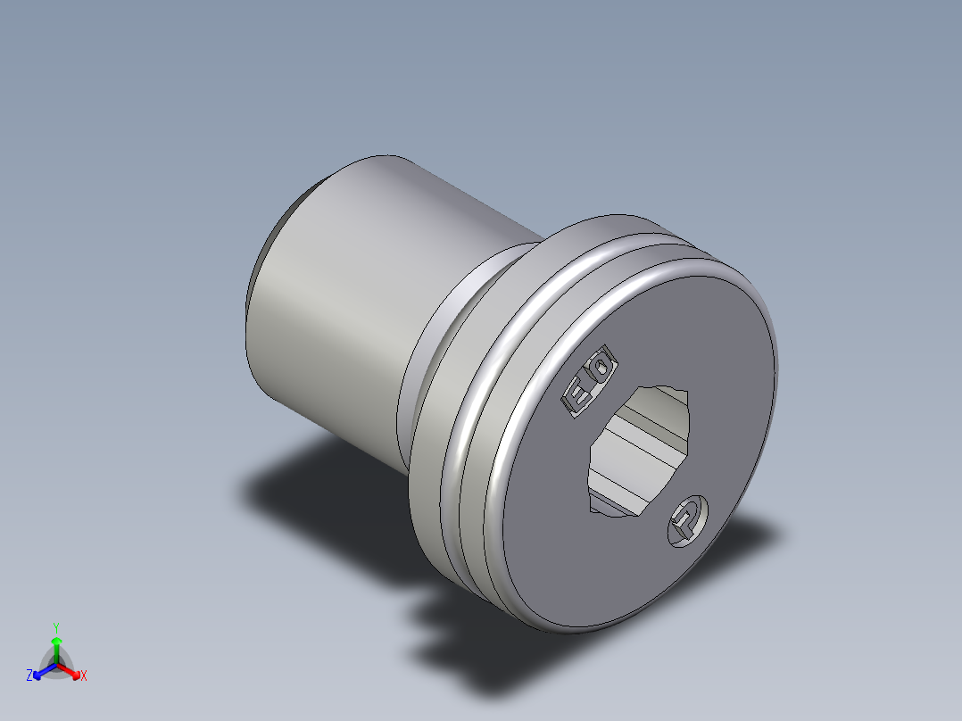 卡套式工业通用硬管接头EO_Blanking_plug_for_ports_VSTI8X1ORCF主视图