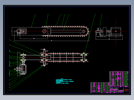 XO1-链式开沟机的CAD毕业设计图纸CAD166312